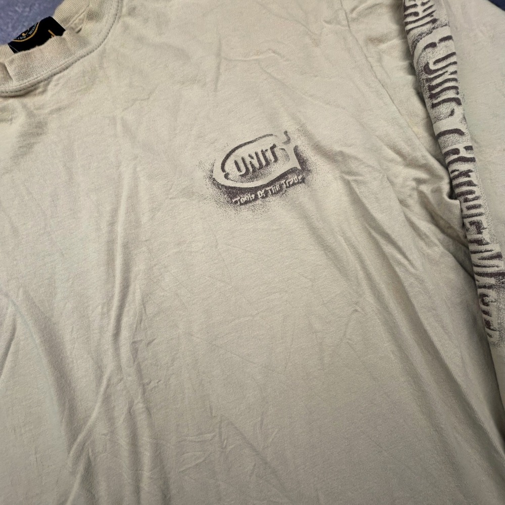 Vintage G-Unit Long Sleeve T-Shirt XL Tan Heavy Weight Raw Material Y2K 50 Cent - Picture 2 of 7